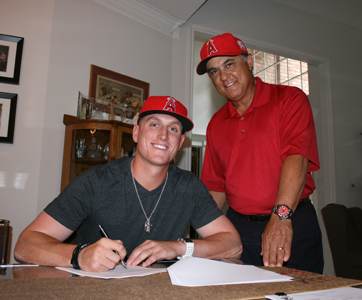 Eric Weiss with Angels Scout Rudy Vasquez